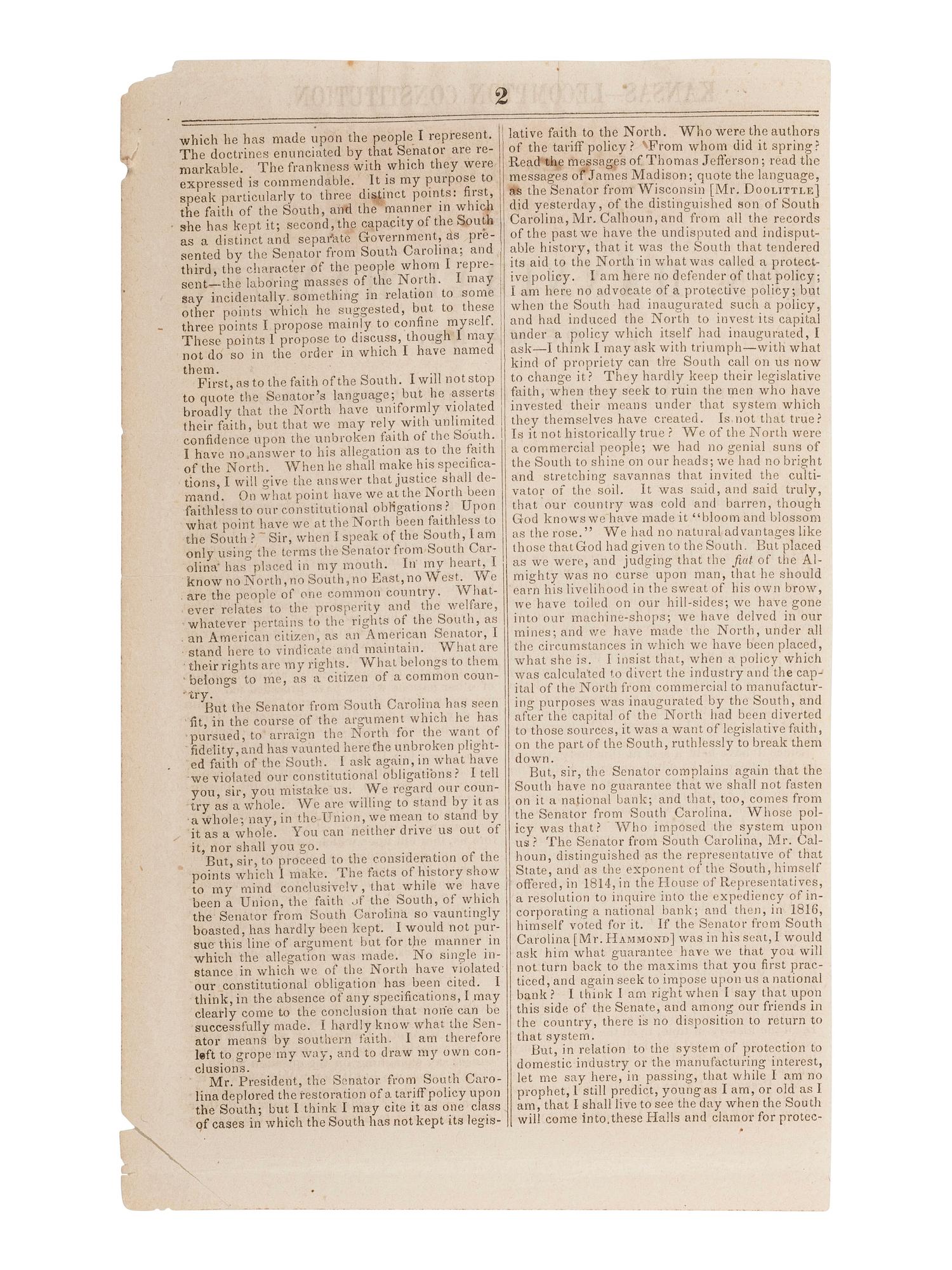 [LINCOLN, Abraham (1809-1865)"The Cooper Union Speech"].