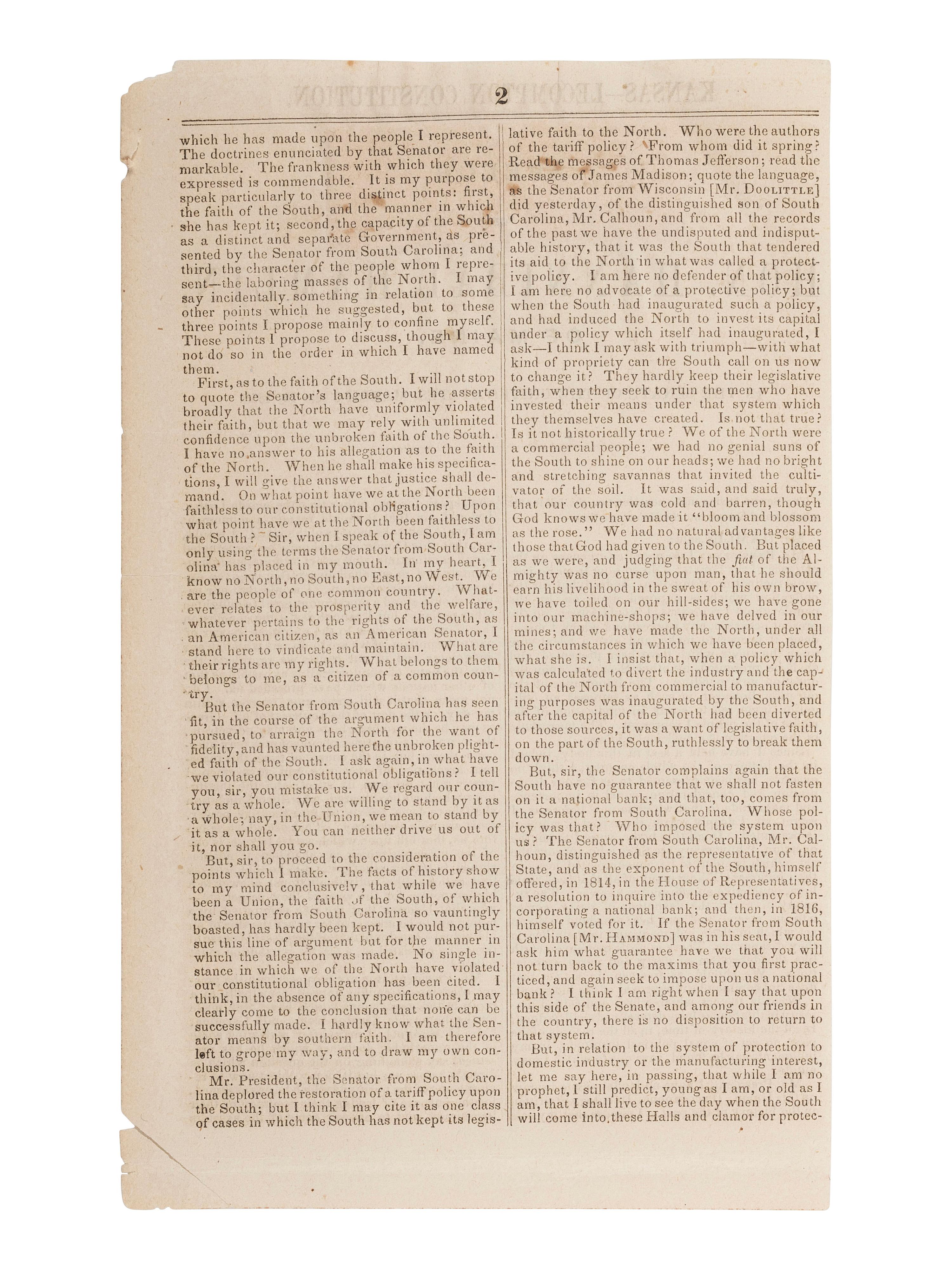 [LINCOLN, Abraham (1809-1865)"The Cooper Union Speech"].