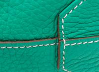 An Hermes Bleu Thalassa/Menthe 45cm Taurillon Clemence Double Sens Tote, 17.5" x 15.5" x 5".
