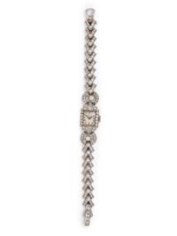 HAMILTON, PLATINUM AND DIAMOND WRISTWATCH