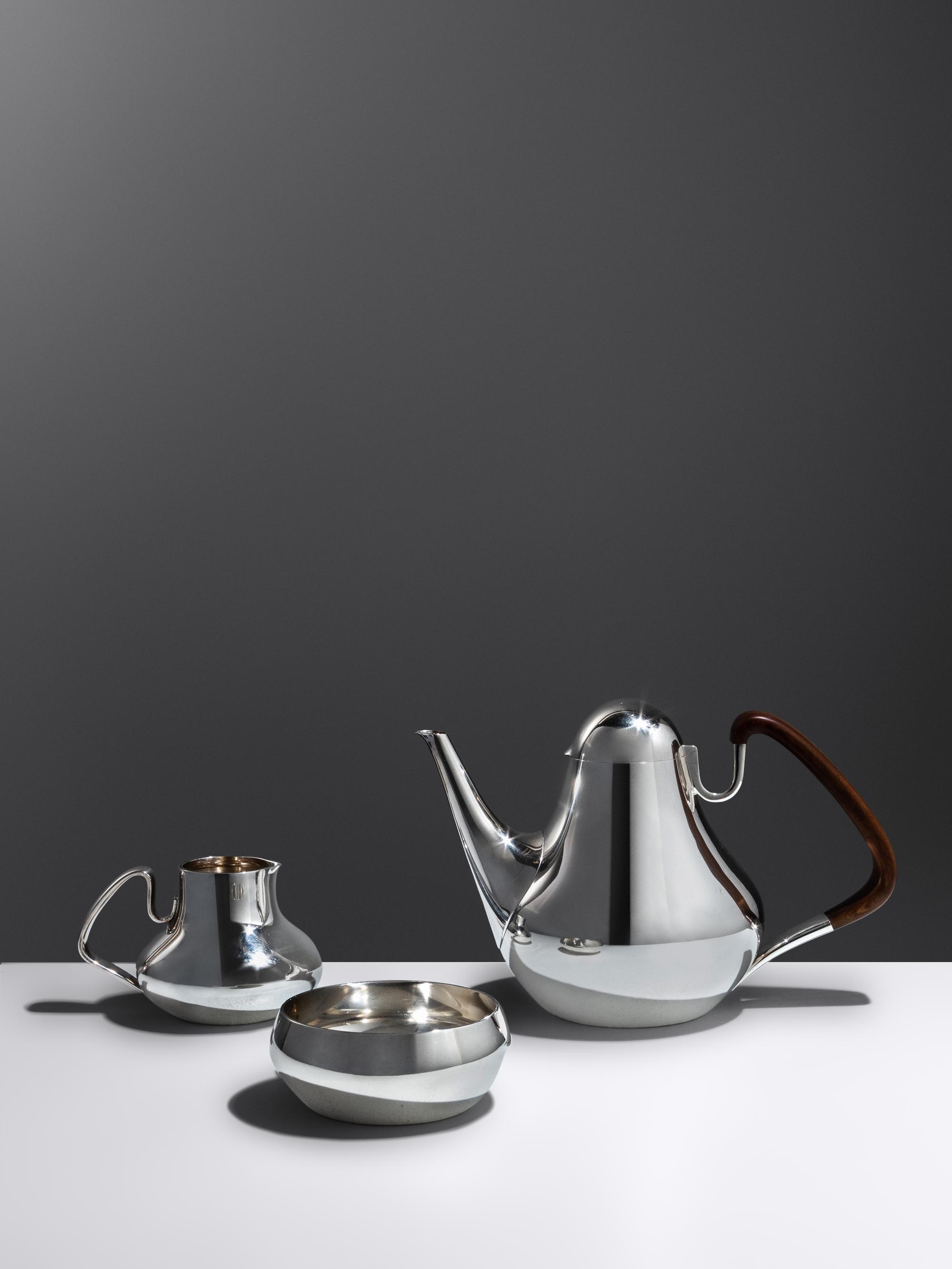 Three Piece Coffee Service, model 1017 Georg Jensen, Denmark