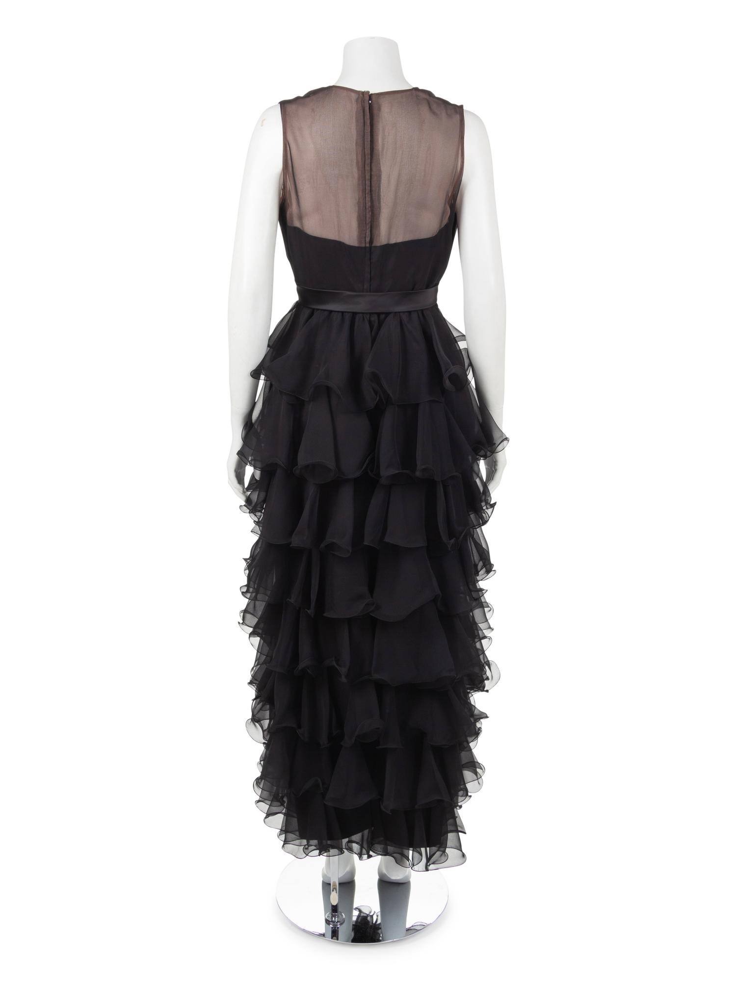 Black Evening Dress and Bow Belt, 1965-73