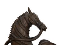 An Indian Bronze Figure of a Deccani Horse