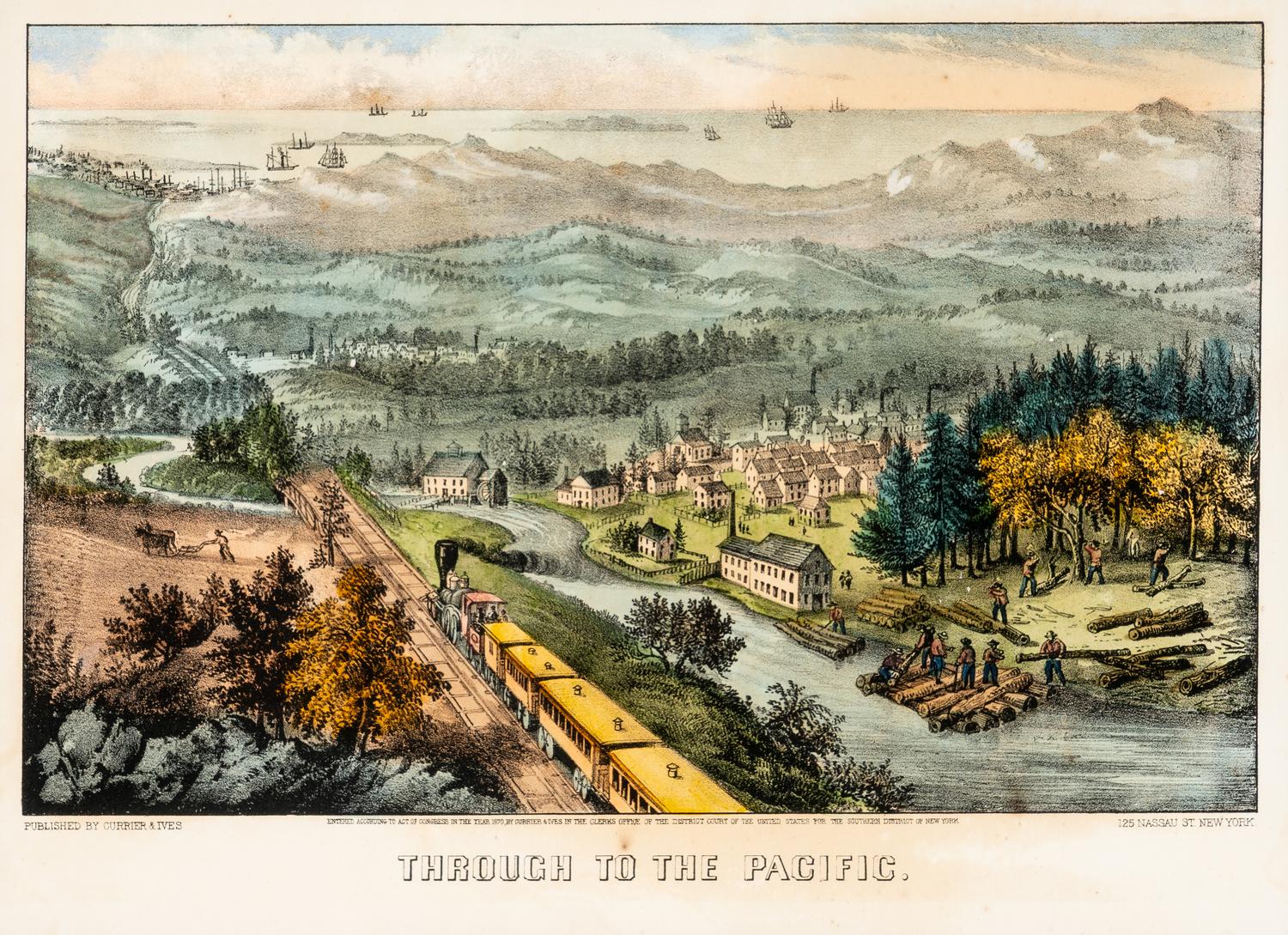 [AMERICANA - CURRIER & IVES]. A group of 7 small format lithographs, comprising: