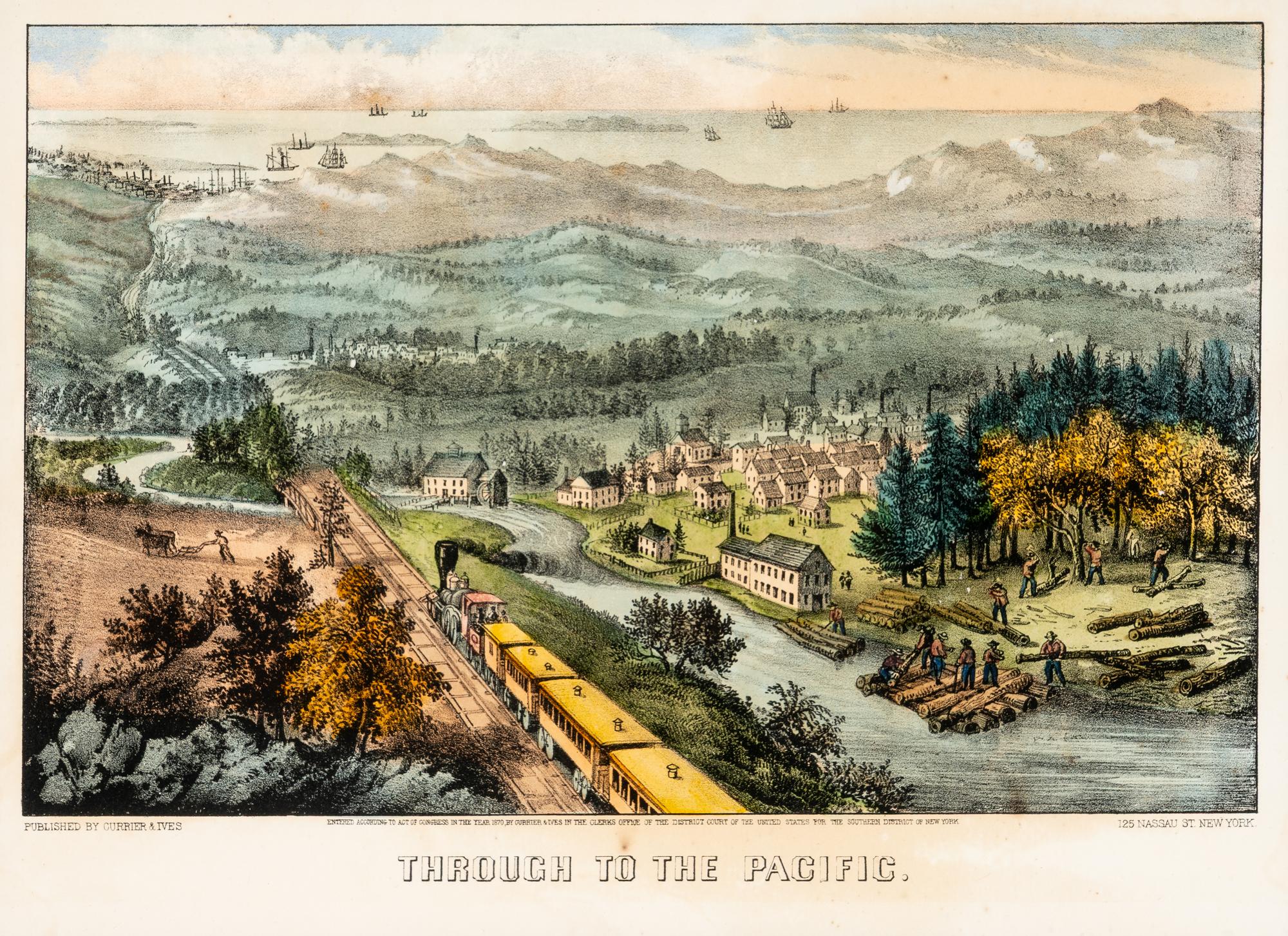 [AMERICANA - CURRIER & IVES]. A group of 7 small format lithographs, comprising: