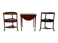 Three English Mahogany Tables — 19TH CENTURY