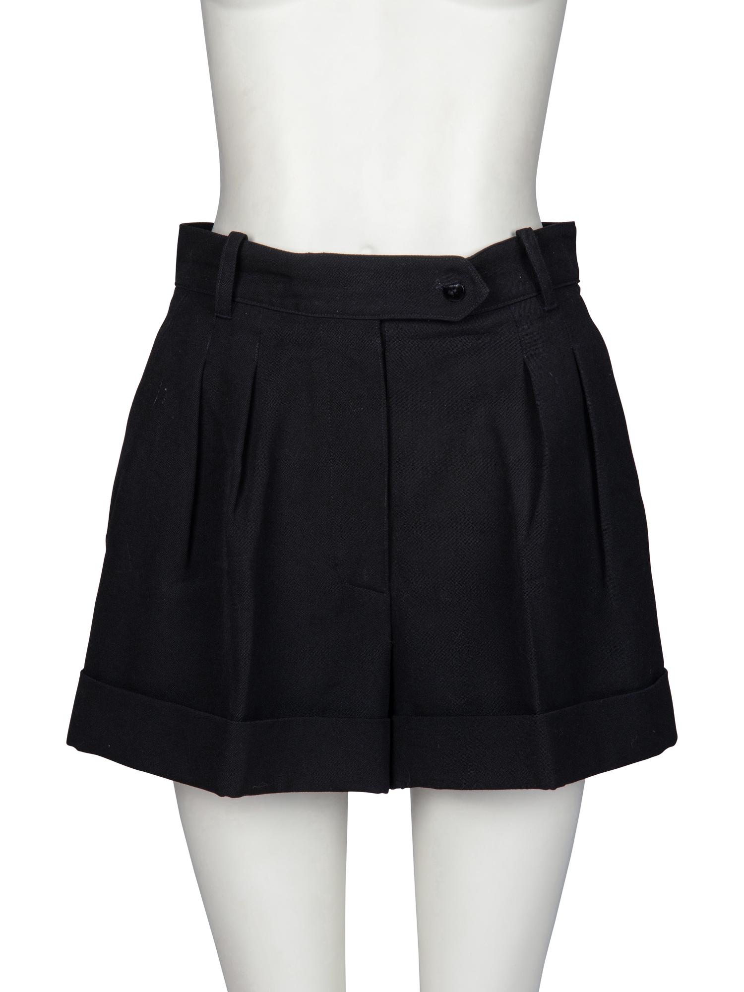 Alaïa, Black Tailored High-Cut Shorts, 1980's