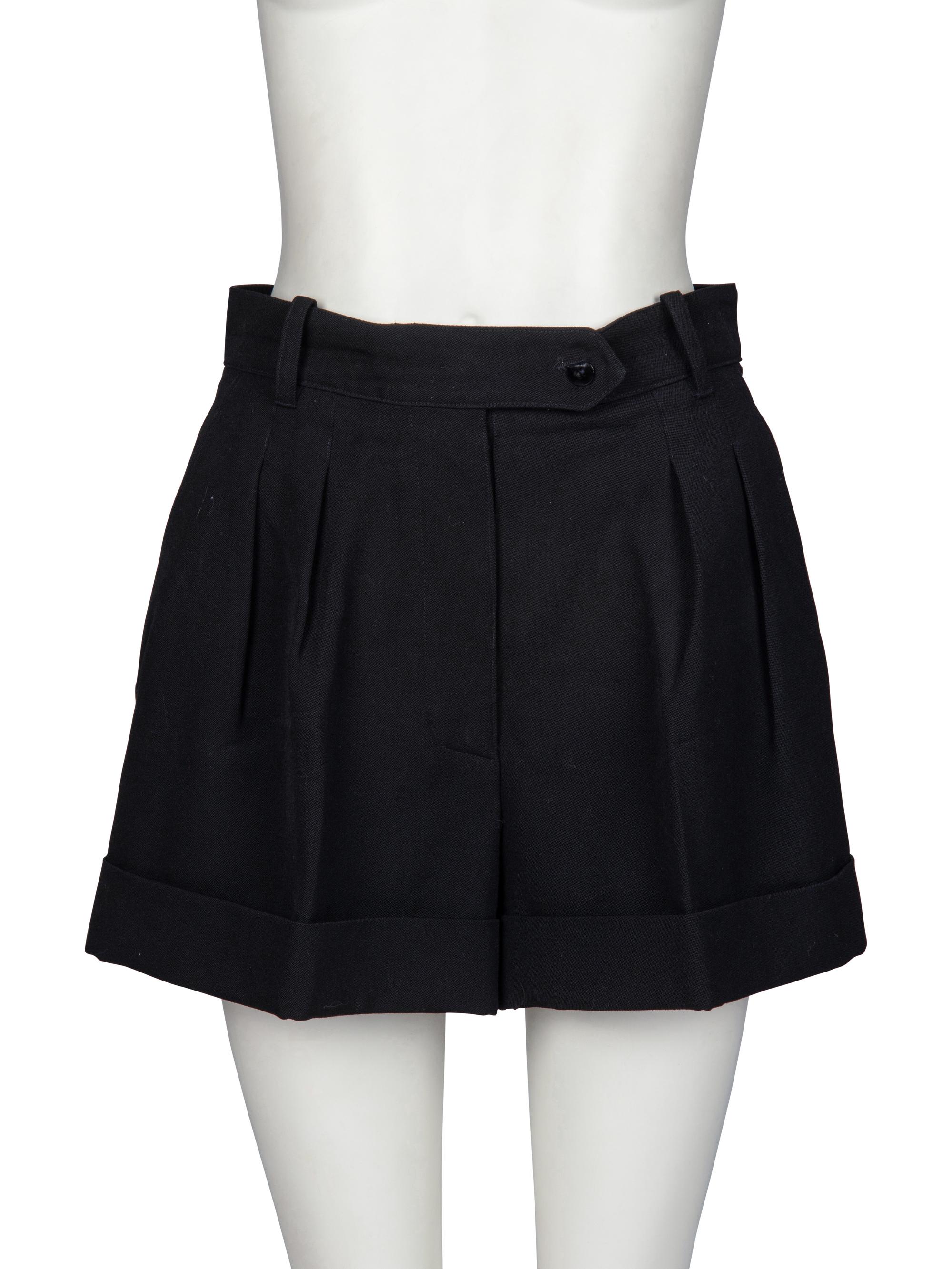 Alaïa, Black Tailored High-Cut Shorts, 1980's