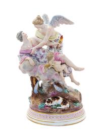 A Meissen Porcelain Figural Group Height 13 inches. — 20TH CENTURY