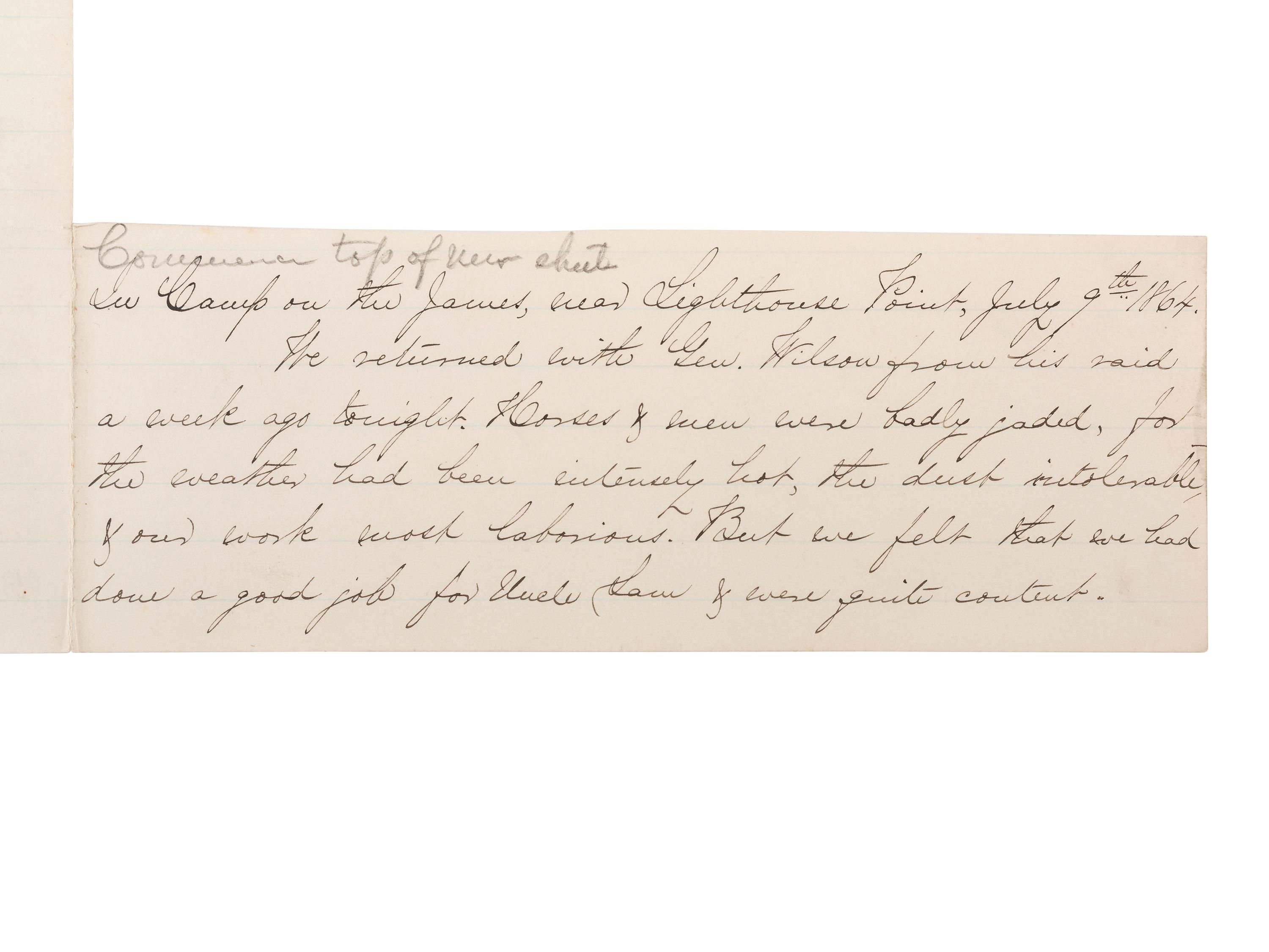 [CIVIL WAR - CUSTER, George A.]. Manuscript documenting the wartime experiences of Major Harlan Page Lloyd, 22nd New York Cavalry and 24th New York Light Artillery, aid to Custer during the Shenandoah Campaign.