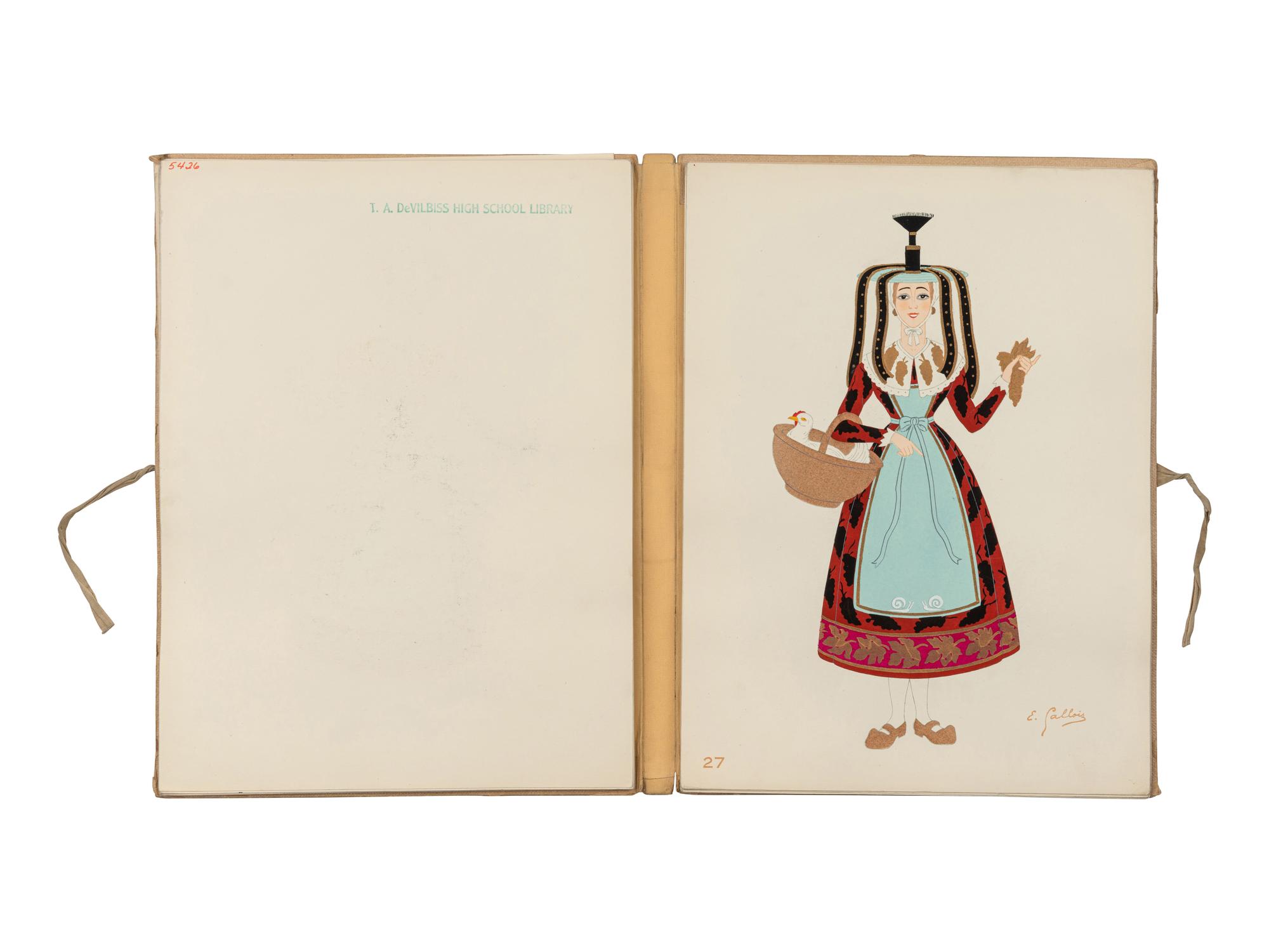 [FRENCH COSTUME]. A group of 6 works, comprising: