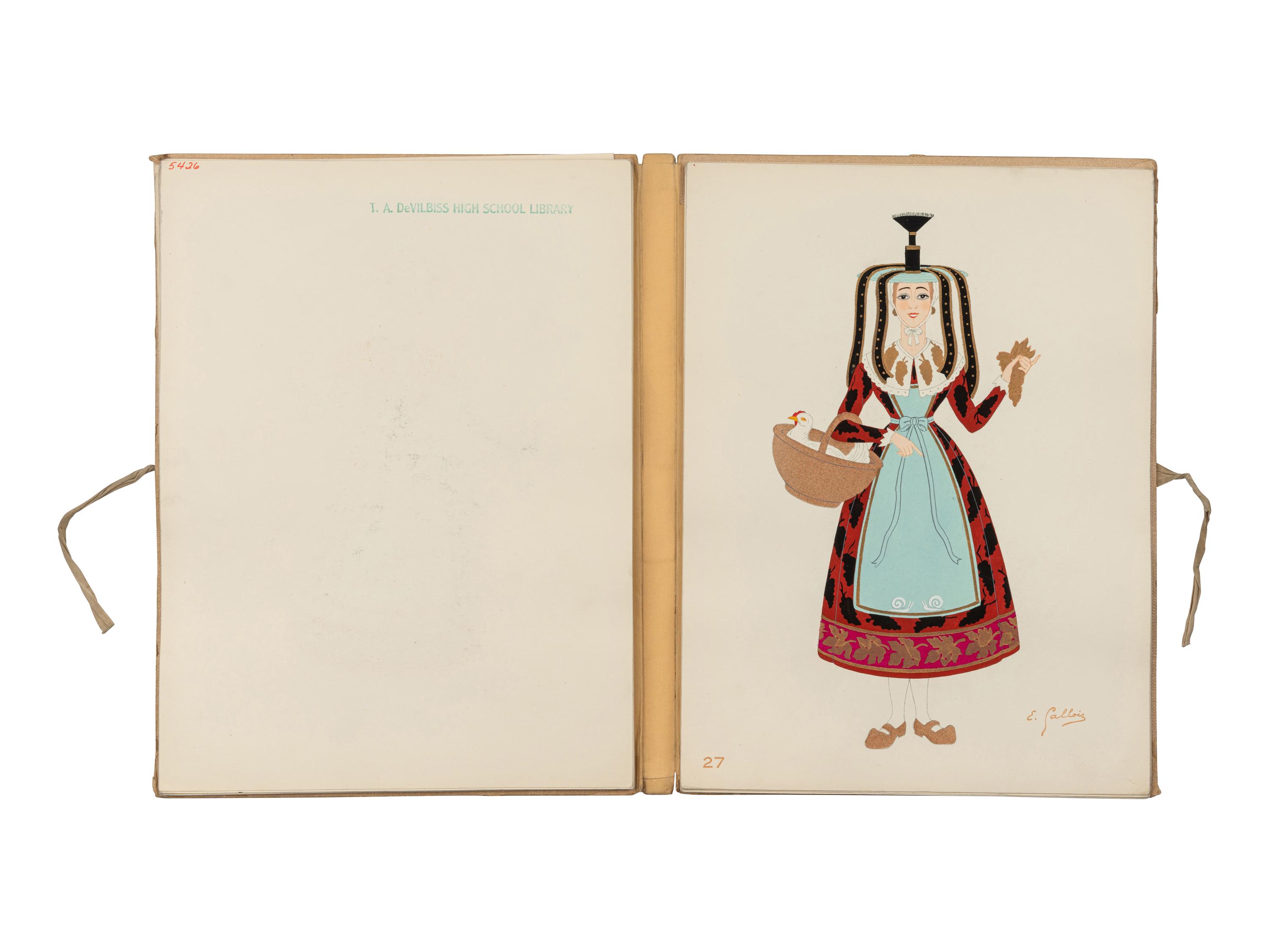 [FRENCH COSTUME]. A group of 6 works, comprising: