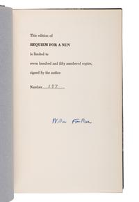 FAULKNER, William (1897-1962). Requiem for a Nun . New York: Random House, 1951.