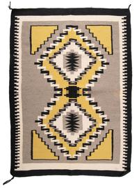 Navajo Two Grey Hills Pattern Weavings / Rugs