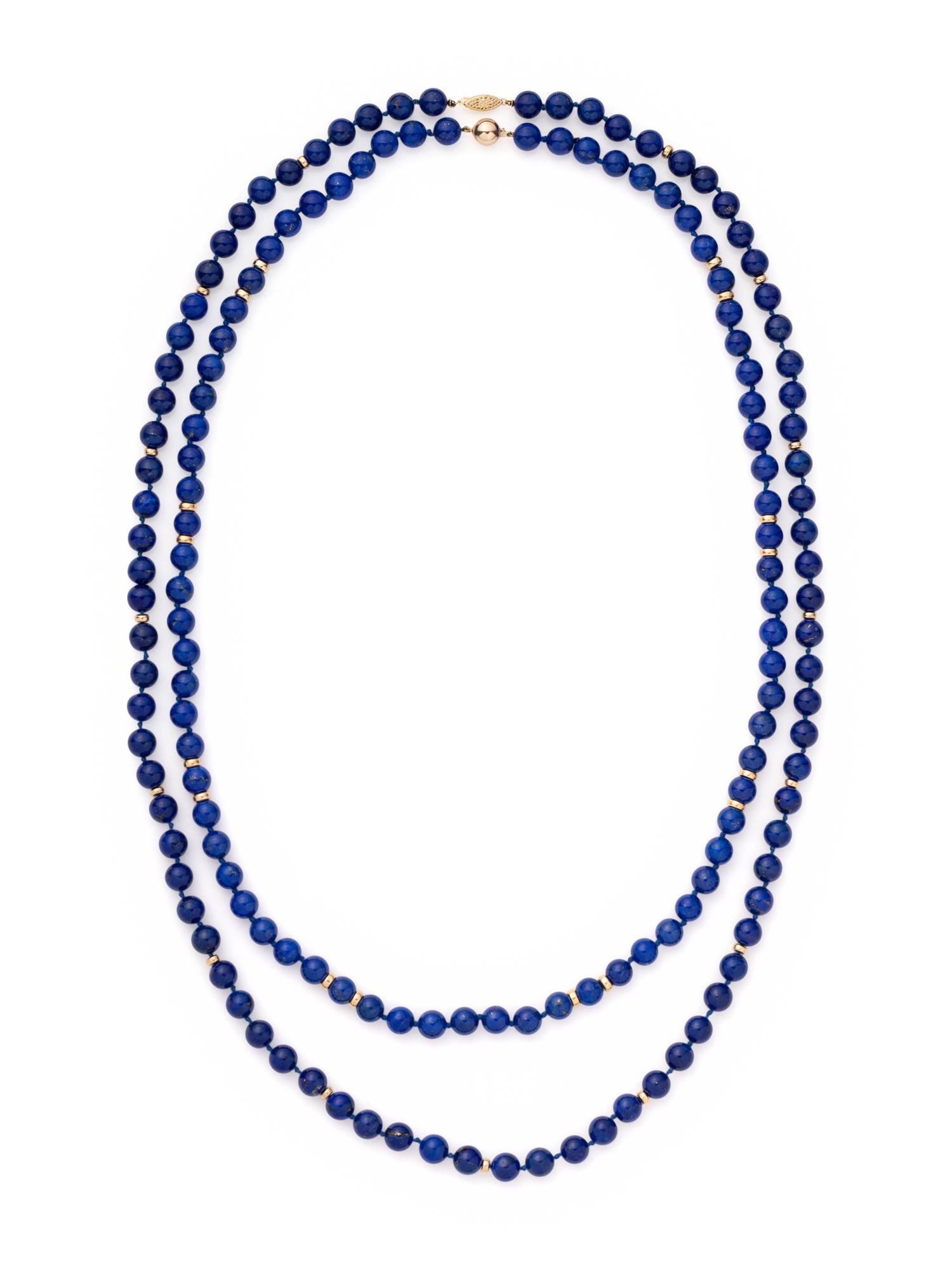 COLLECTION OF LAPIS LAZULI BEAD NECKLACES