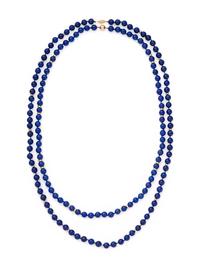 COLLECTION OF LAPIS LAZULI BEAD NECKLACES
