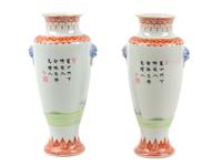 A Pair of Chinese Famille Rose Porcelain Vases