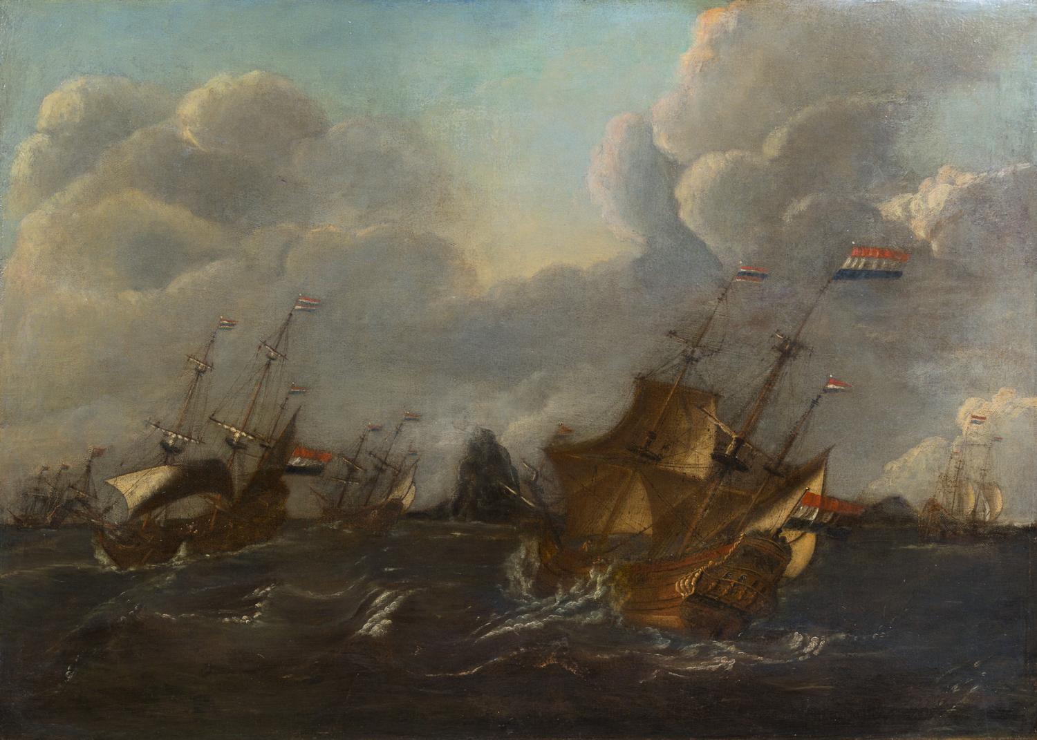 Style of Abraham Storck, (Dutch, 1644-1708), Seascape
