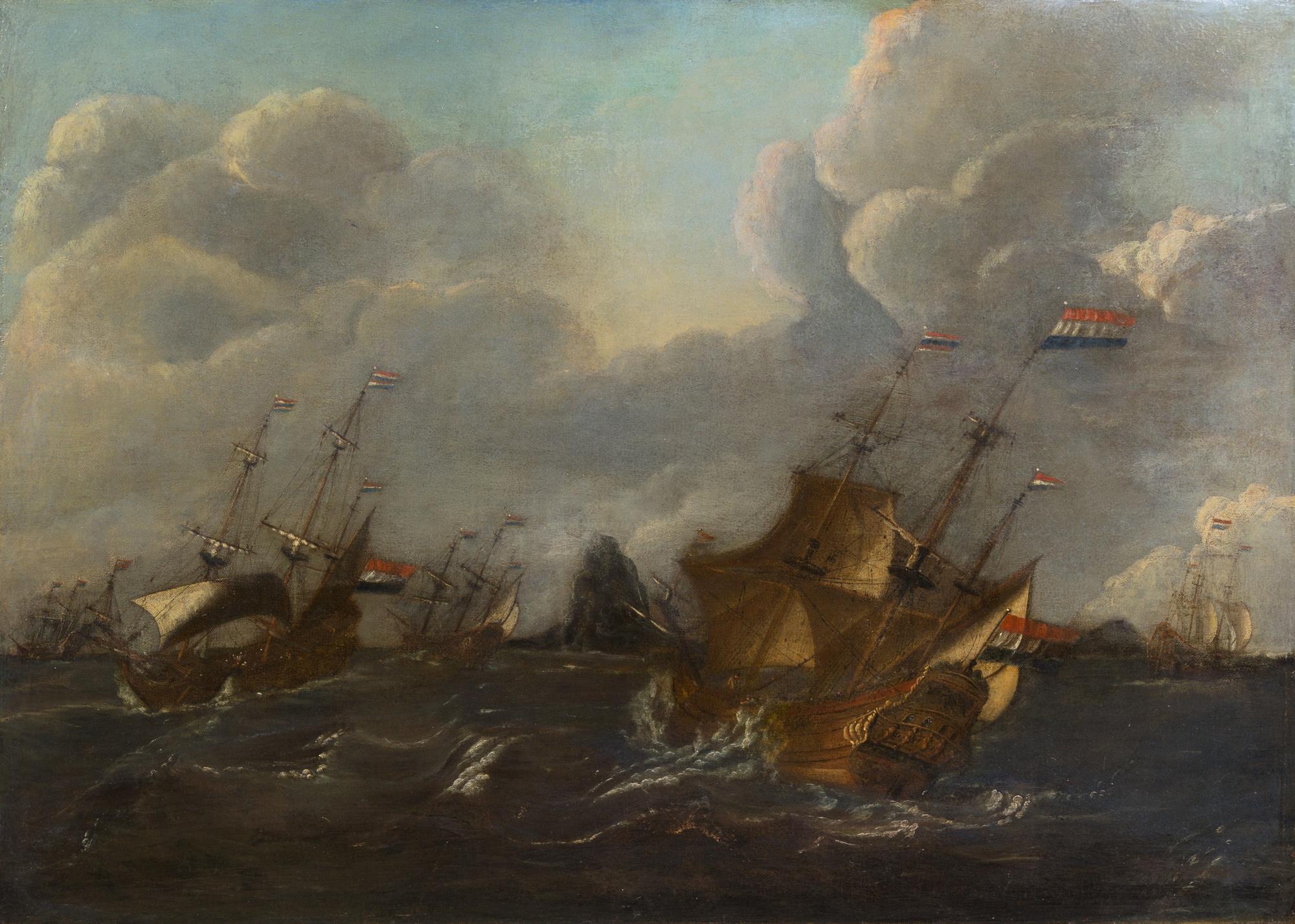 Style of Abraham Storck, (Dutch, 1644-1708), Seascape