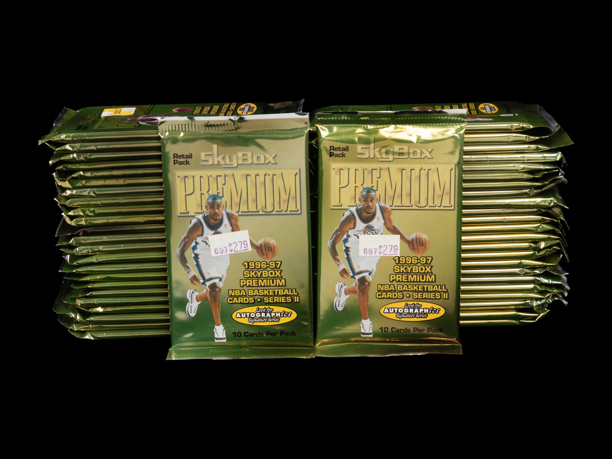 A Group of 48 Packs of 1996-97 Skybox Premium Series II Basketball Cards