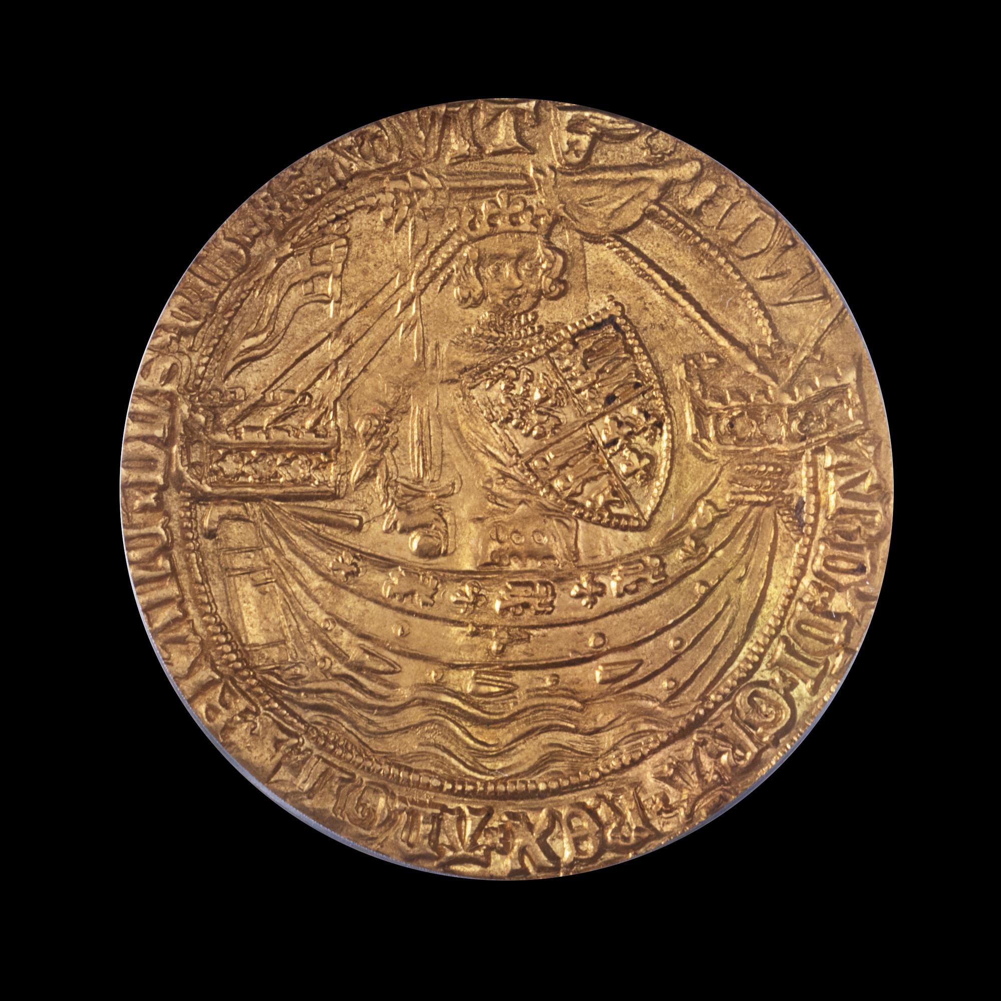 MEDIEVAL: Edward III Post-Treaty Gold Noble (1369-77) — PCGS GRADED GENUINE (BENT)