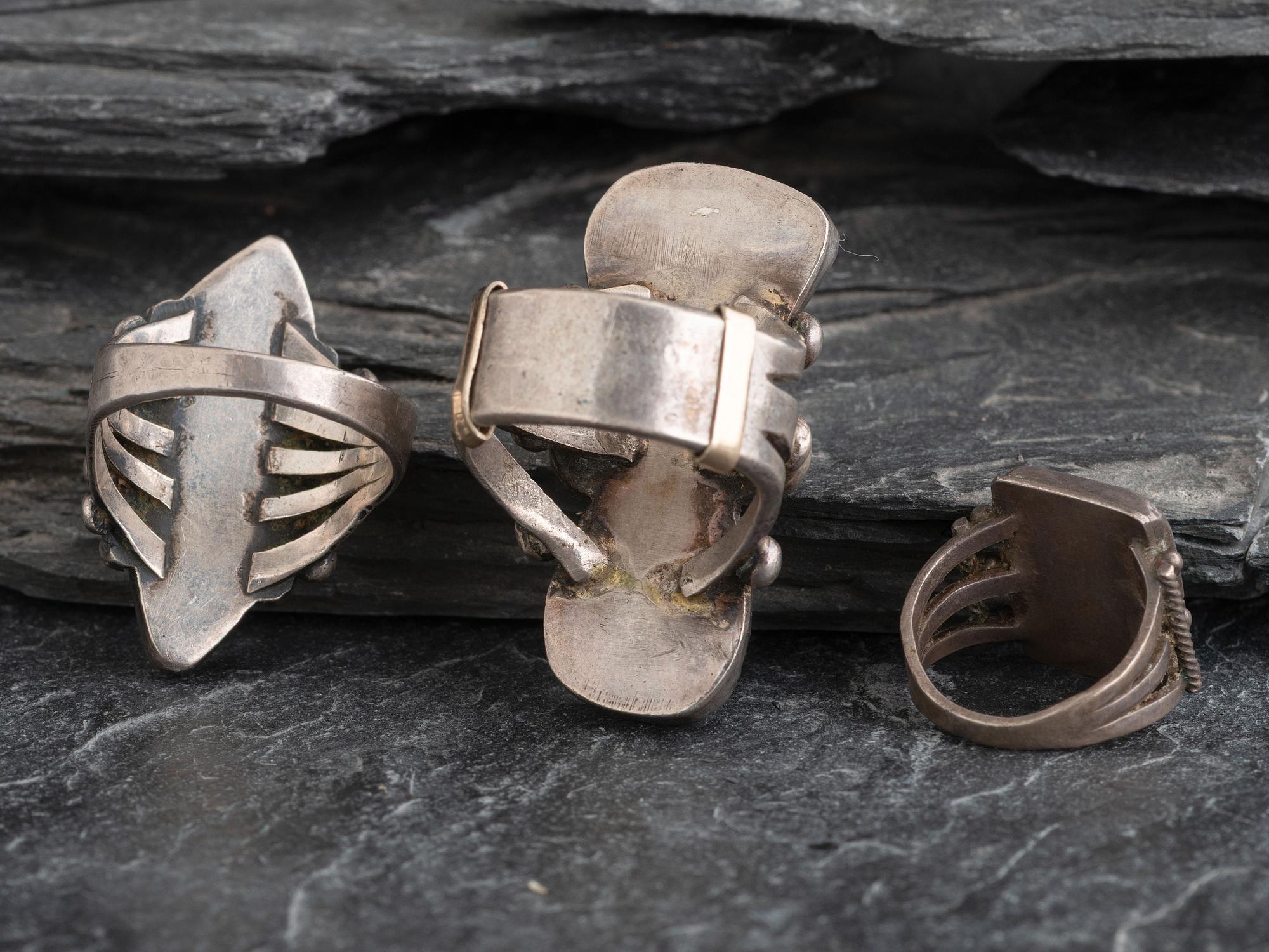 Navajo Rings, with Turquoise