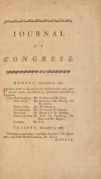 [Constitution] Printing of the Proposed Constitution in the Journals of Congress, Uncut and in Original Boards, 1787