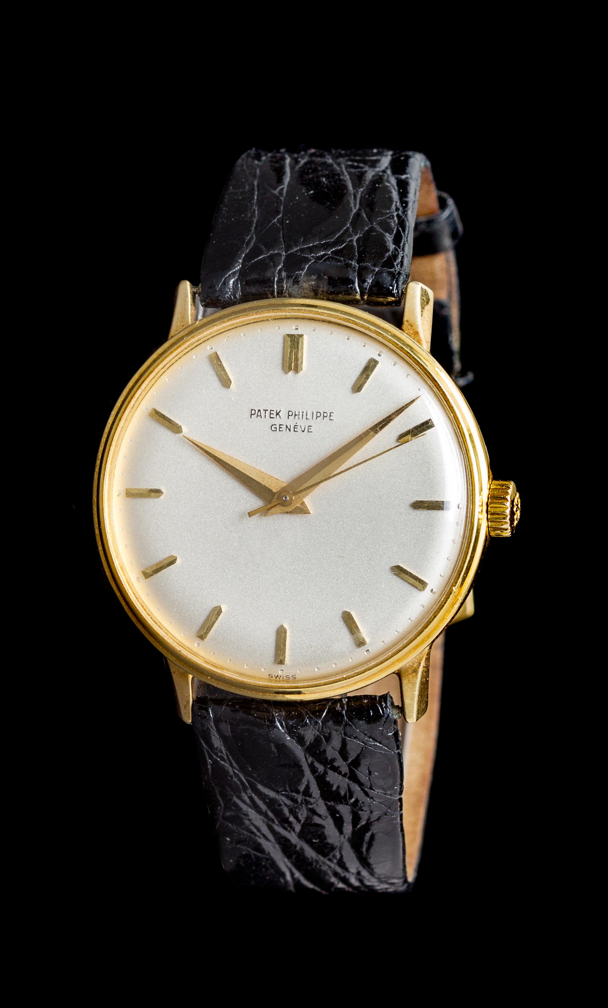 An 18 Karat Yellow Gold Ref. 3411 Wristwatch, Patek Philippe, Circa 1960,