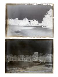 (CHICAGO), PHOTOGRAPHY. A collection of glass plate negatives depicting the Columbian Exposition grounds. Chicago, c. 1900-1905.
