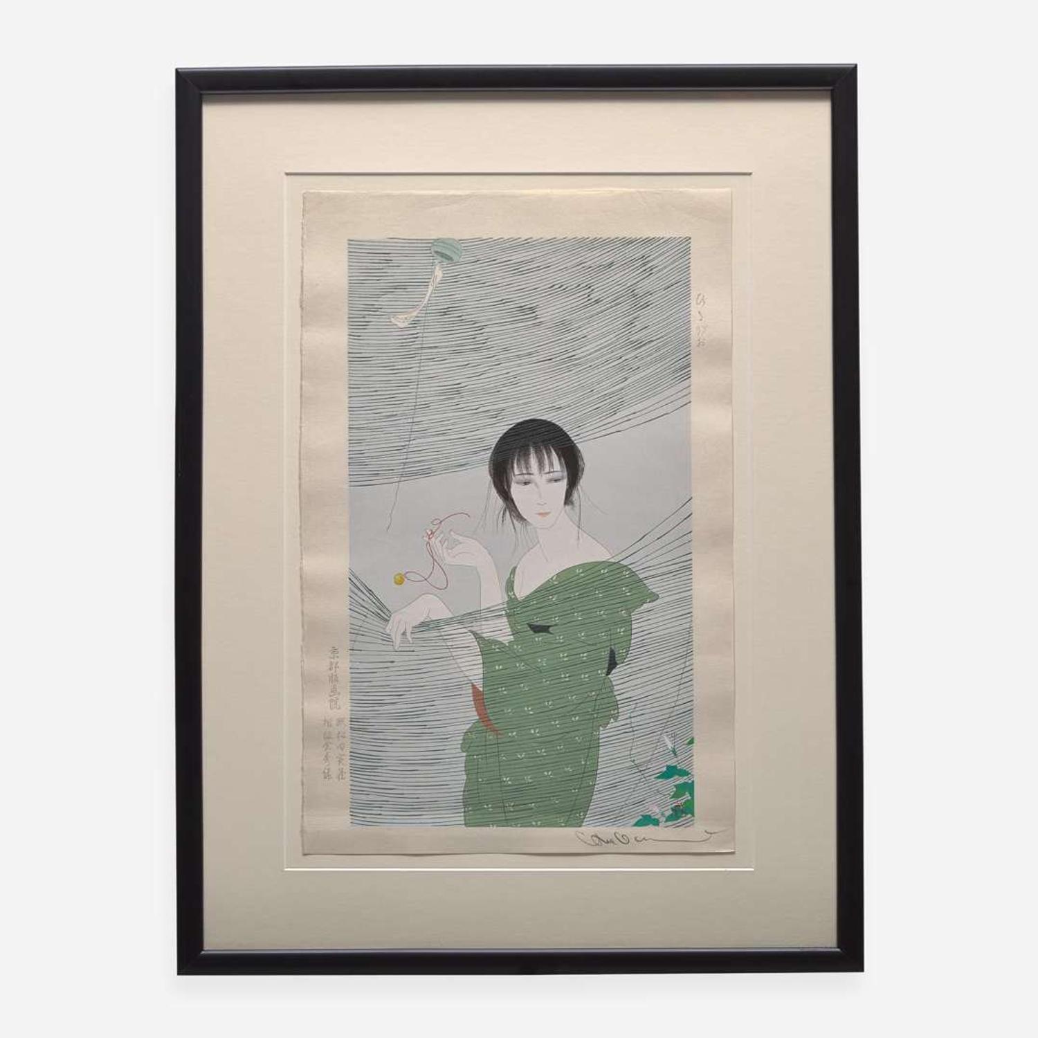 Three Japanese woodblocks printed in colors 日本浮世绘三幅