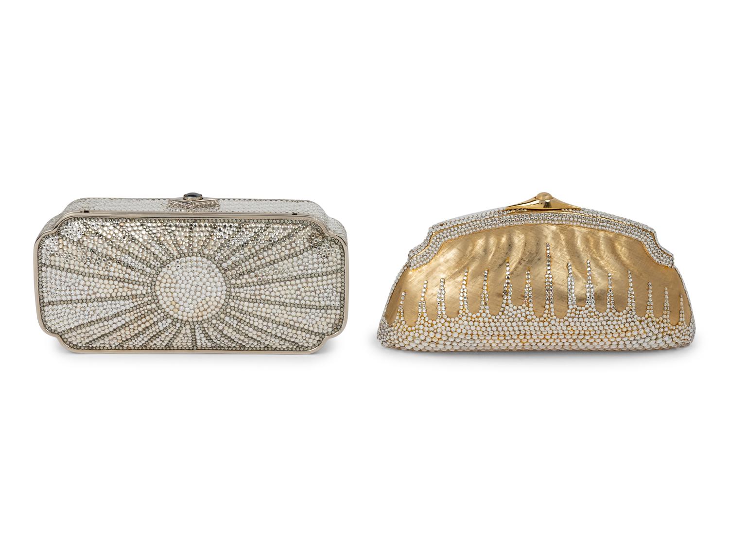 Two Judith Leiber Rhinestone Minaudieres