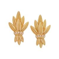 LALAOUNIS, YELLOW GOLD AND DIAMOND EARCLIPS