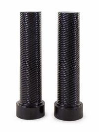 A Pair of Black Composite Pedestals
