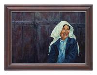 Uygur Woman - White Scarf