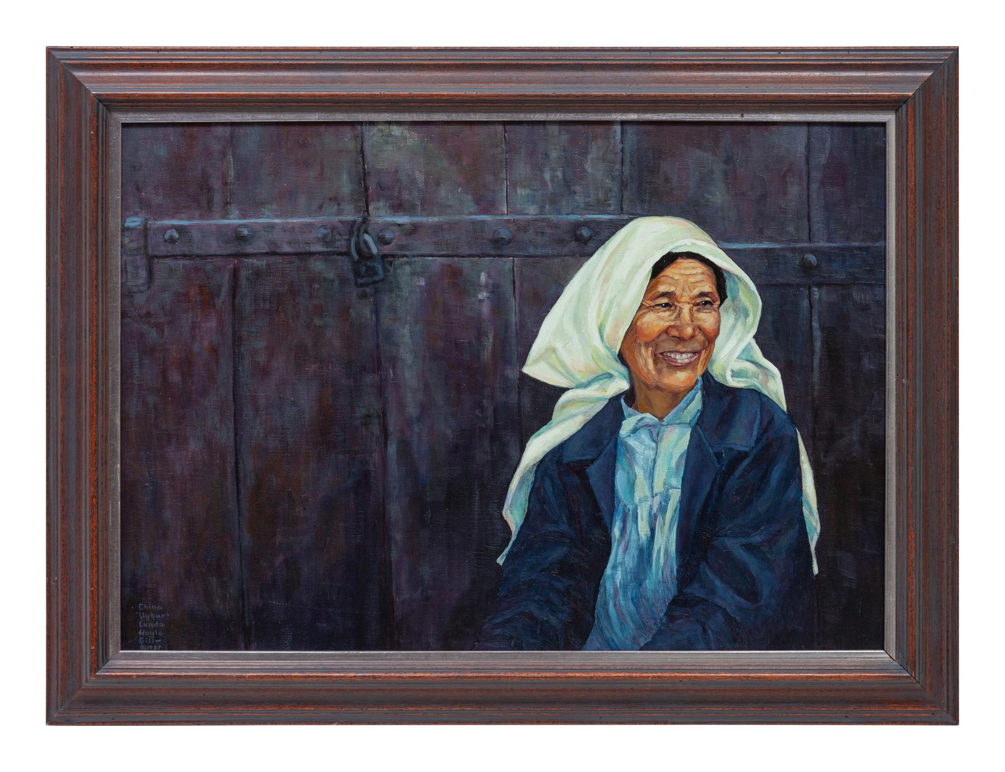Uygur Woman - White Scarf