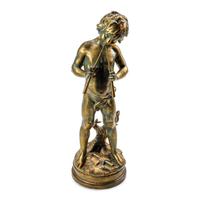 A French Gilt Metal Figure of a Flute Player