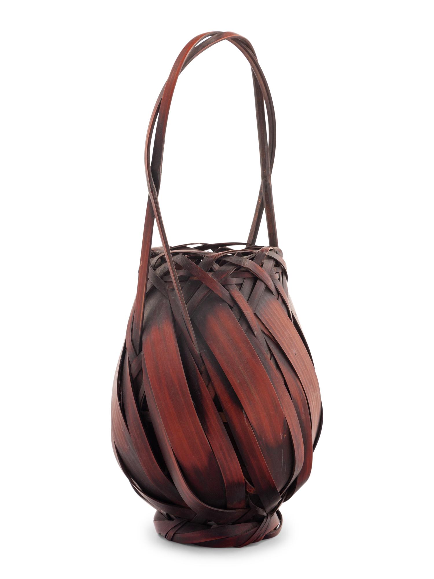 A Japanese Bamboo Ikebana Basket
