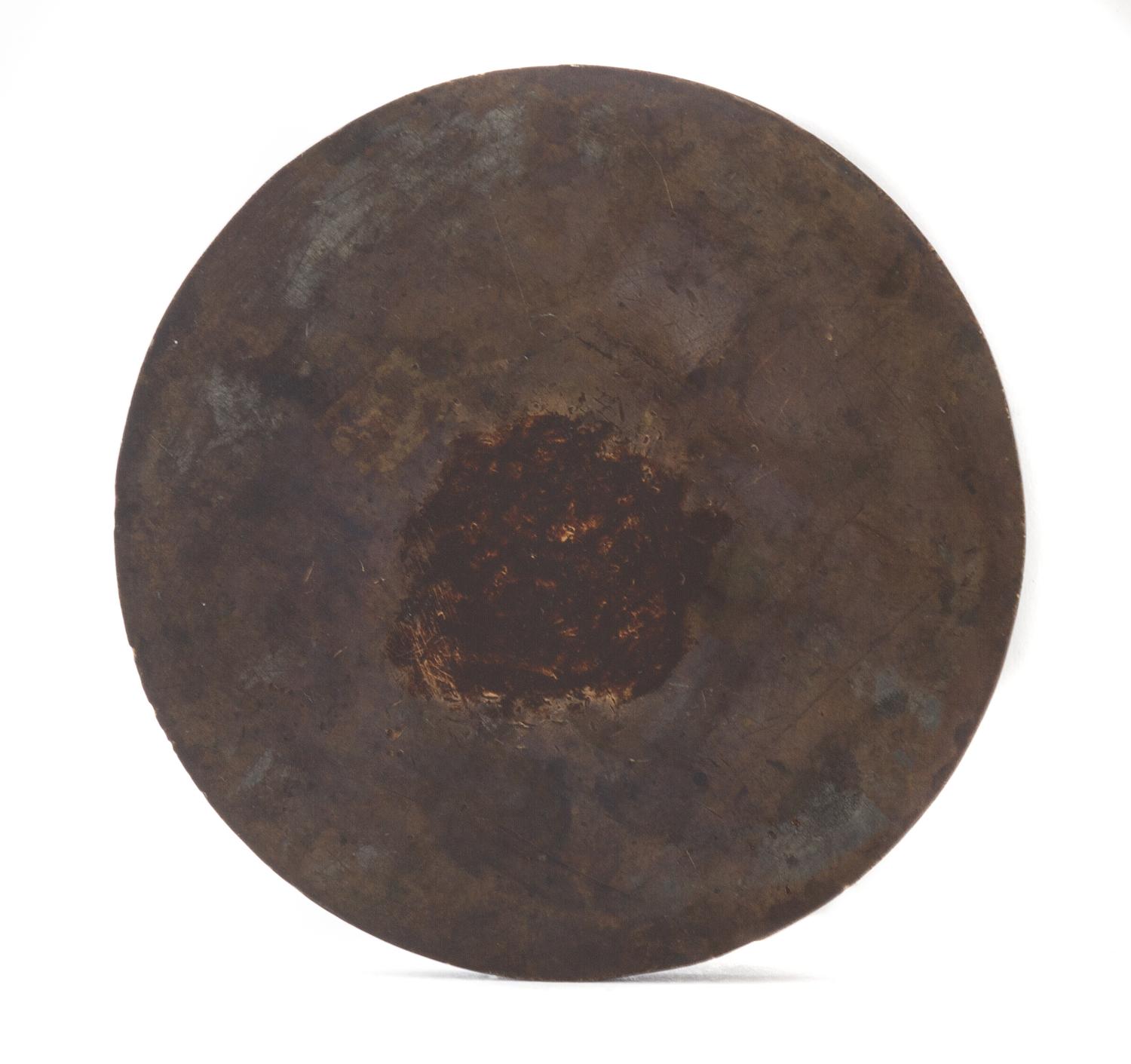 A Bronze 'Grapevine and Beast' Circular Mirror Diameter 3 7/8 inches.