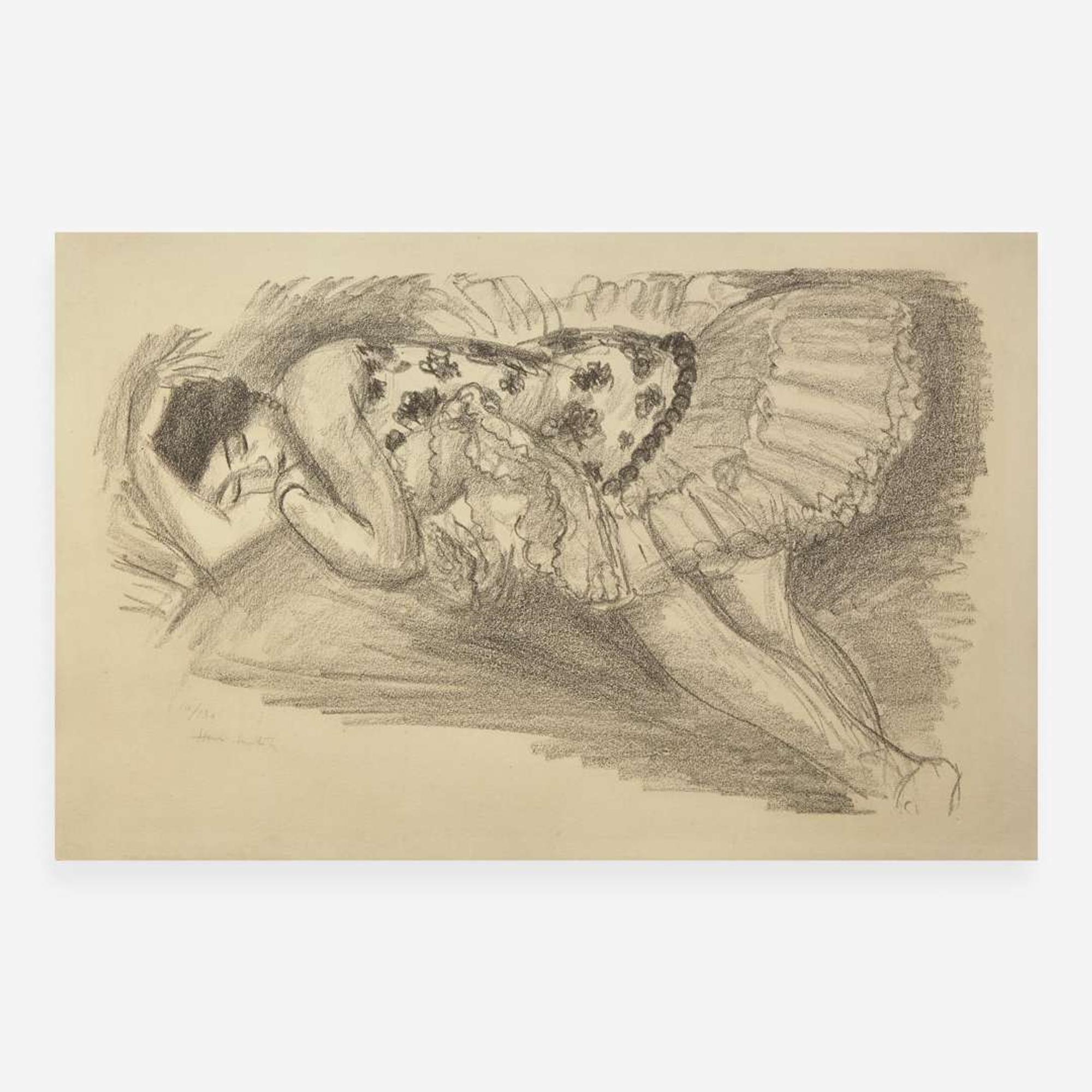 Henri Matisse (French, 1869-1954) Danseuse endormie au divan, from Dix Danseuses