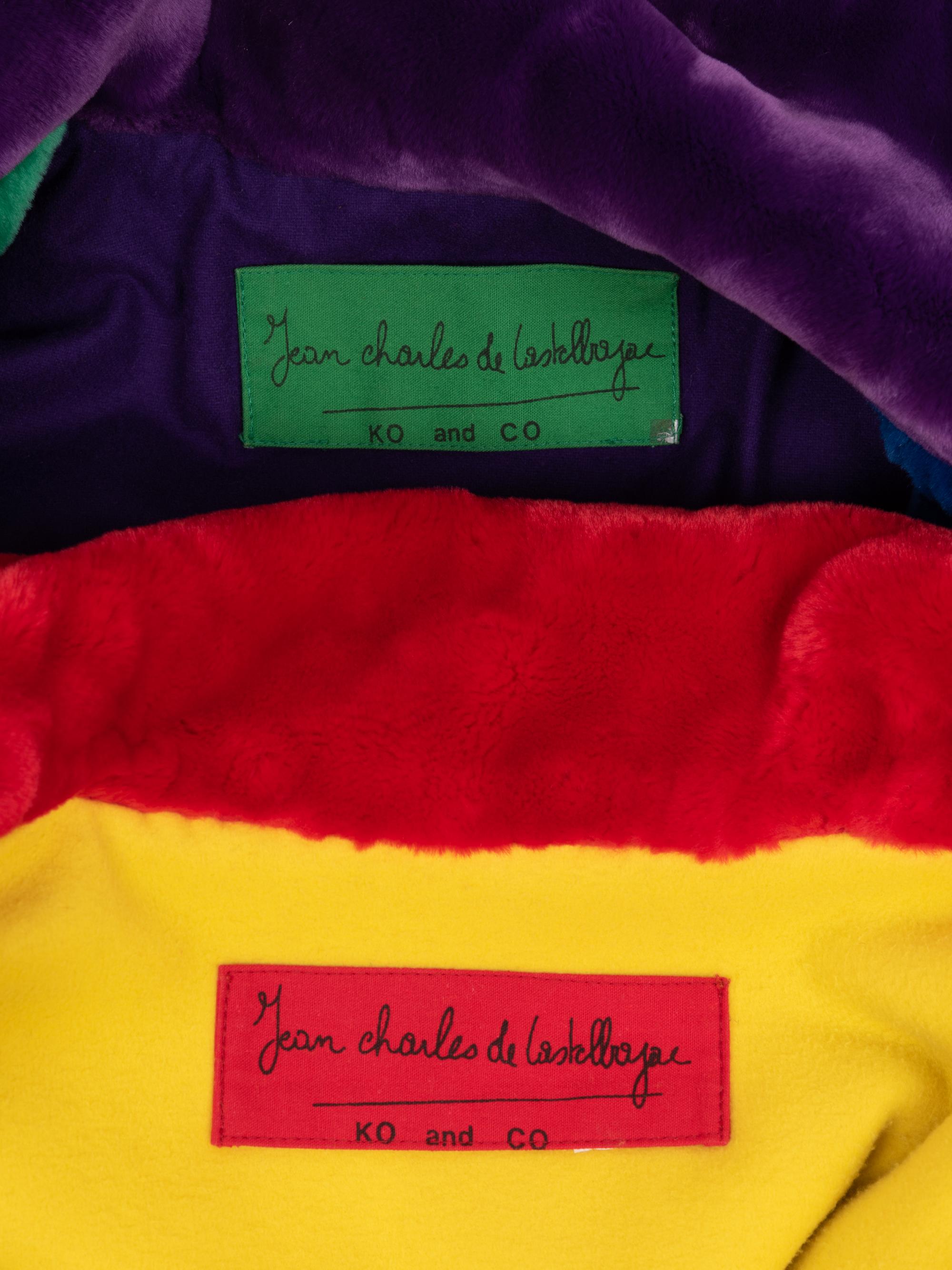 Two Jean de Castelbajac Plush Coats, 1990s
