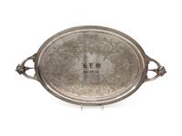 An American Aesthetic Movement Silver-Plate Serving Tray