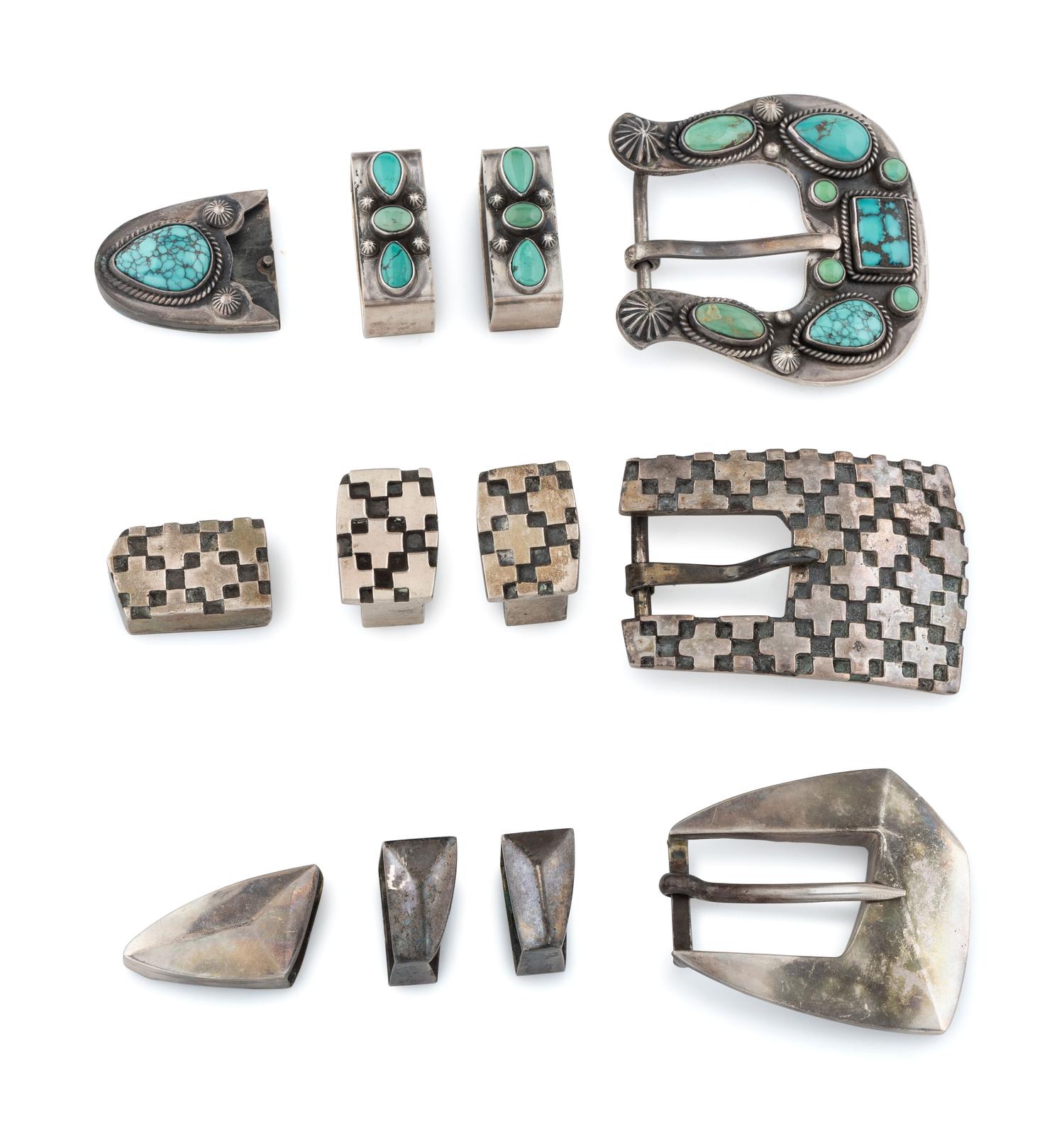 Navajo and Yaqui Silver Ranger Sets