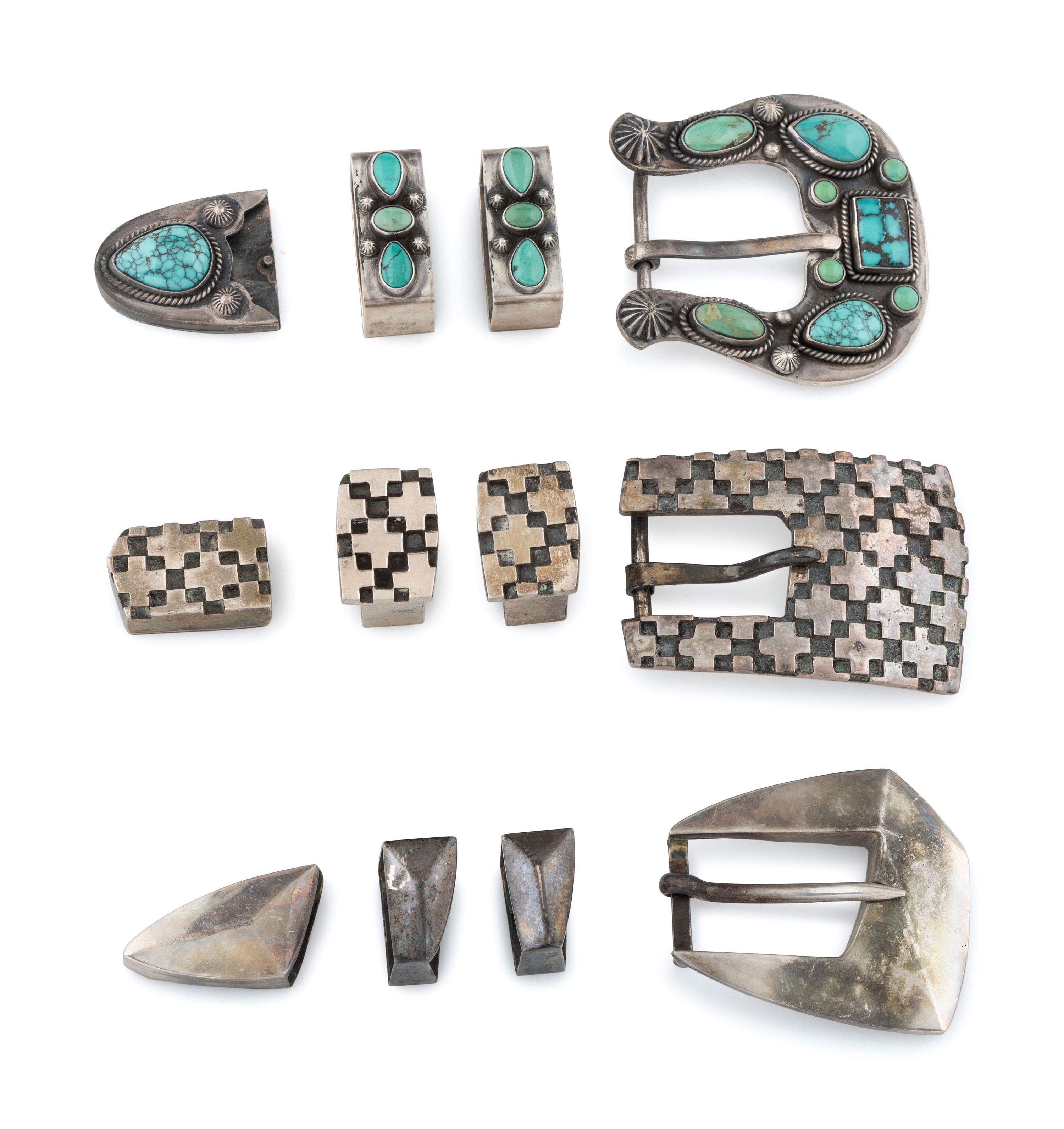 Navajo and Yaqui Silver Ranger Sets
