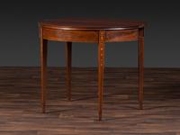 A Federal Shell and Bell-Flower Inlaid and Carved Mahogany Card Table
