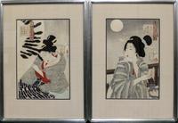 Tsukioka Yoshitoshi, (Japanese, 1839-1892), From "Fuzoko Sanjuniso" (32 Aspects of Customs and Manners), 1888 (4 works)