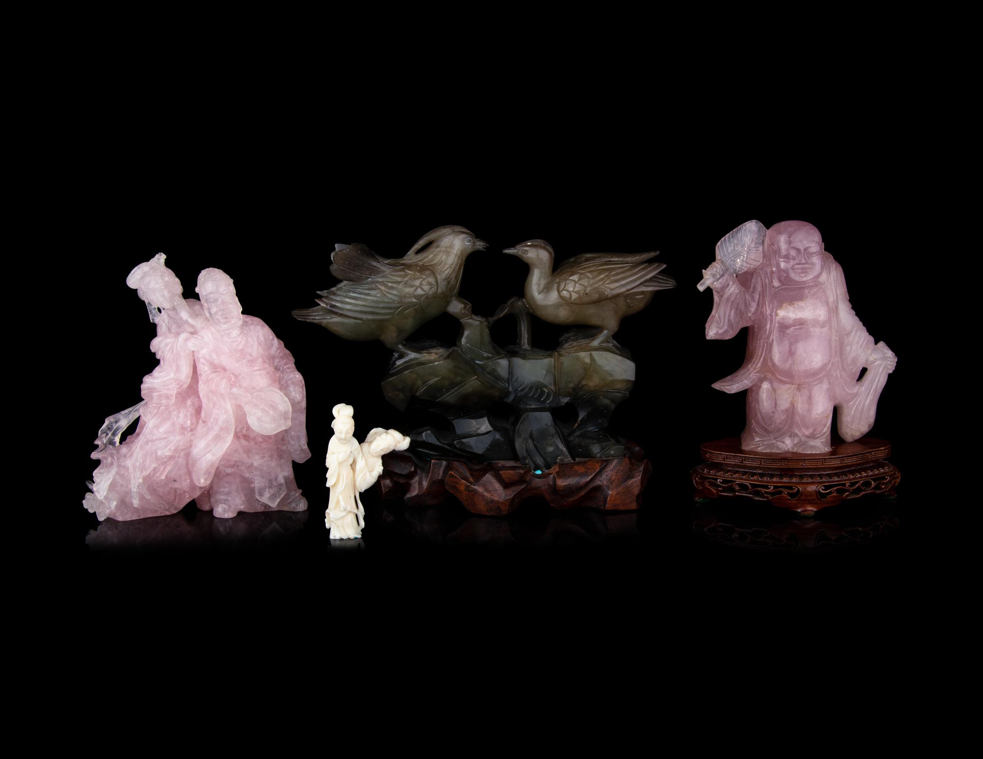Four Chinese Hardstone Figures