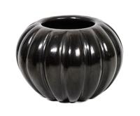 Angela Baca (Santa Clara, 1927-2014) Melon Jar Height 3 1/4 x diameter 4 3/4 inches.