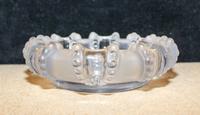 A Lalique Molded and Frosted Glass Bowl Diameter 7 3/4 inches.