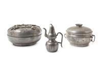 Three Chinese Pewter Wares