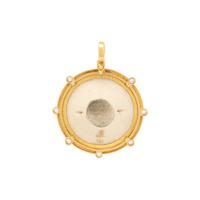 ELIZABETH LOCKE, PORCELAIN BUTTON AND PINK SAPPHIRE 'GEISHA' PENDANT